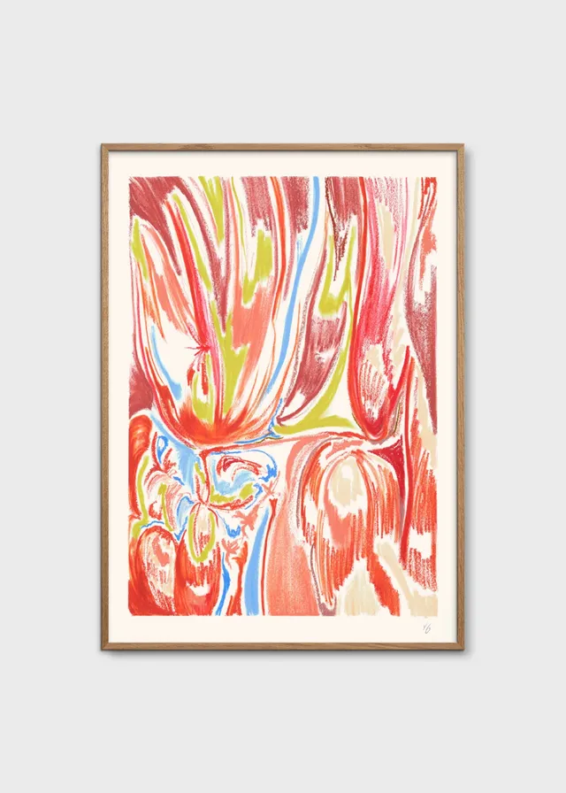 The Poster Club Art Prints Orangerøde blade Poster A4 orange