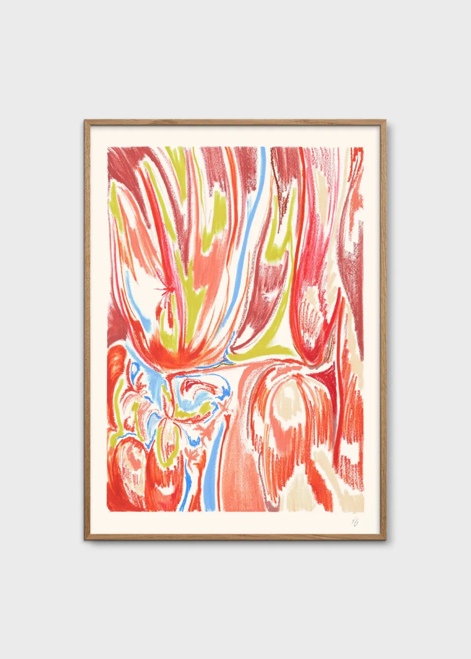 The Poster Club Art Prints Orangerøde blade Poster A4 orange
