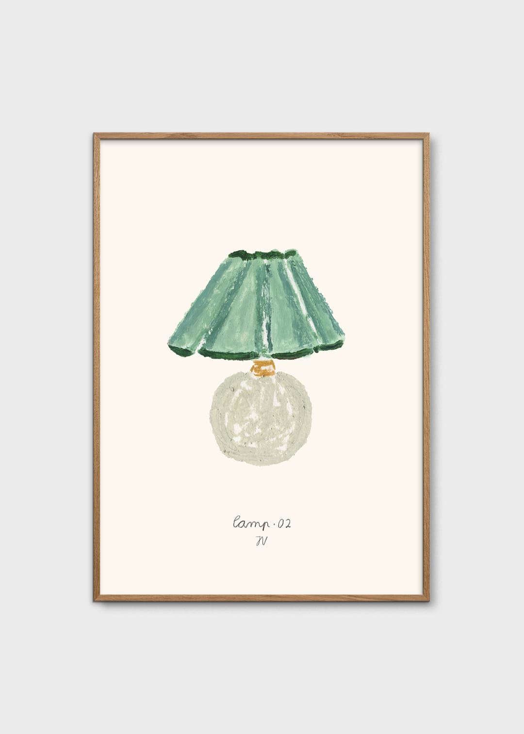 The Poster Club Lamp 02 Poster A4 grün-grau