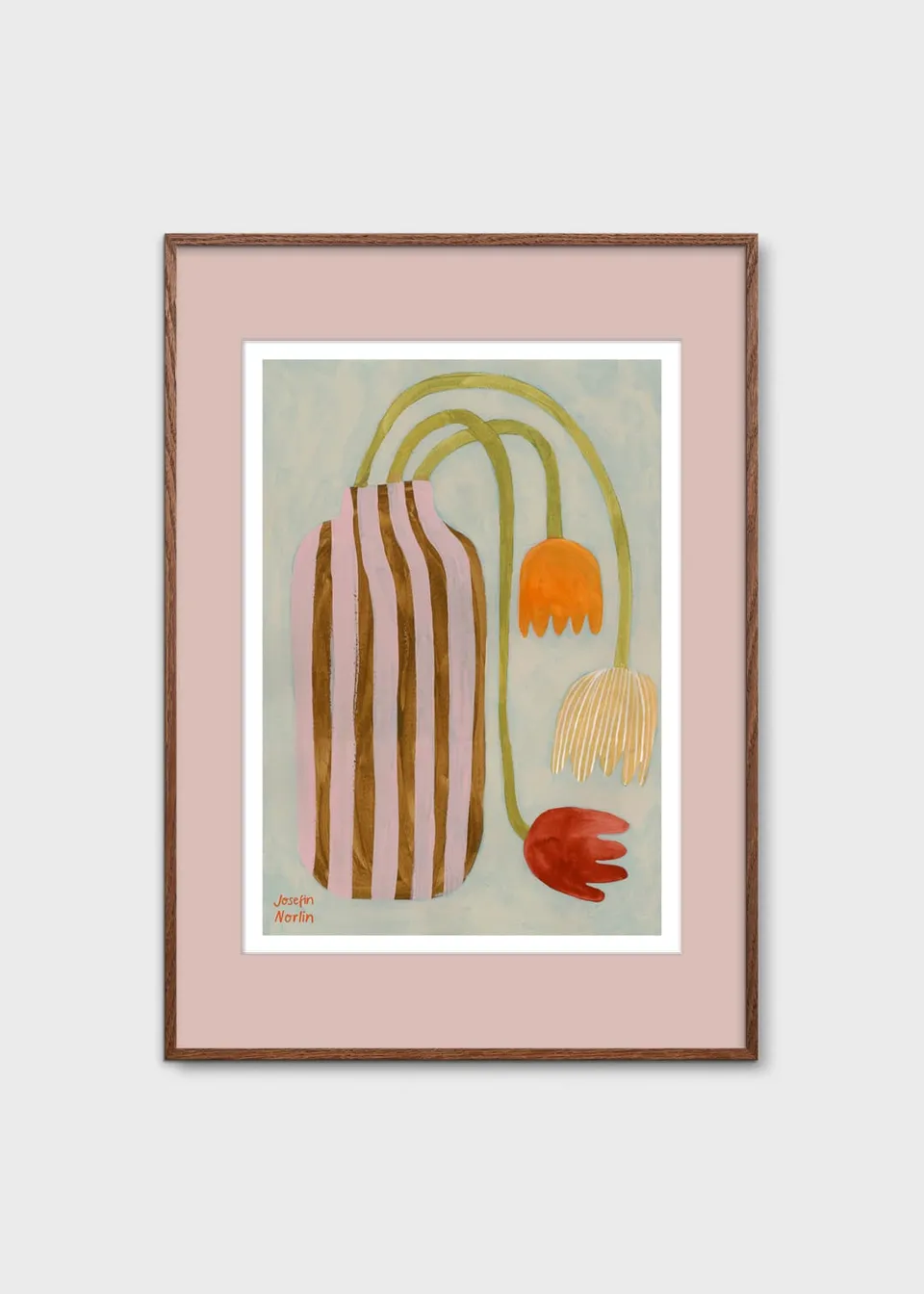 The Poster Club Art Prints Fallen Tulips Poster 30x40 cm braun