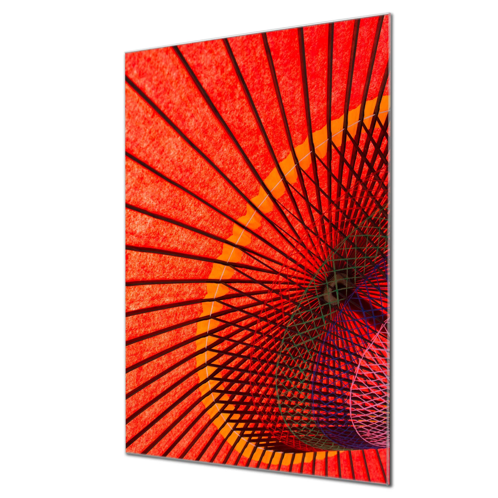 Banjado Magnettafel Glas 40x60cm Magnetwand Roter Schirm Abstrakt