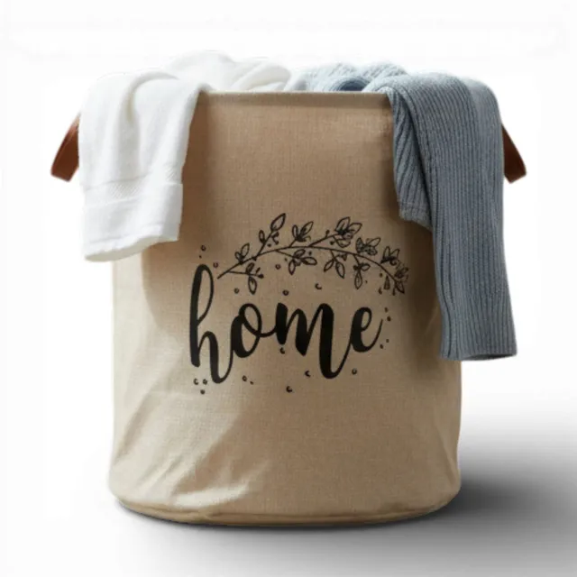 LS-LebenStil Möbel & Wohnen Vintage Home Wäschekorb 62L beige
