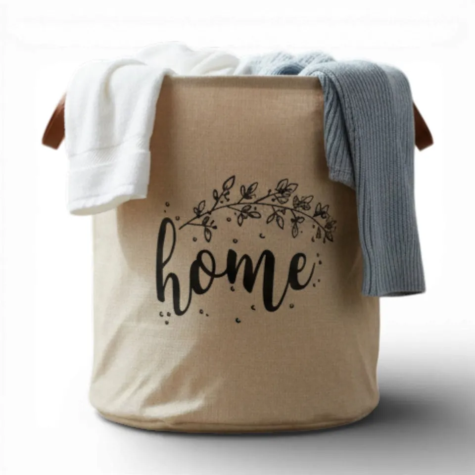 LS-LebenStil Möbel & Wohnen Vintage Home Wäschekorb 62L beige