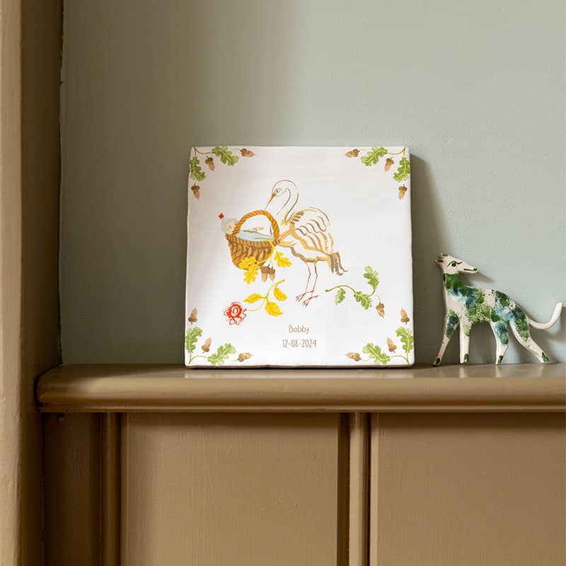 StoryTiles Delft Blue Welkom lief kindje Fliese 10x10 cm Baby