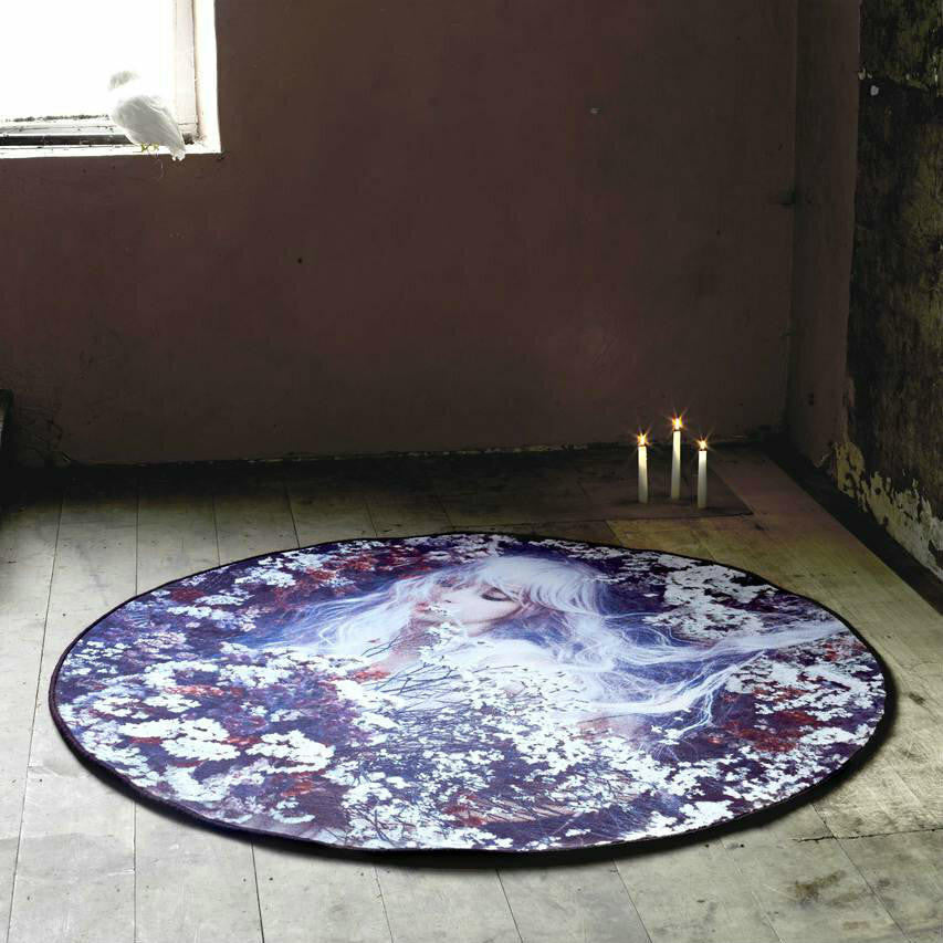 Mineheart Floral Fantasy Rug Teppich 150x150 rund lila