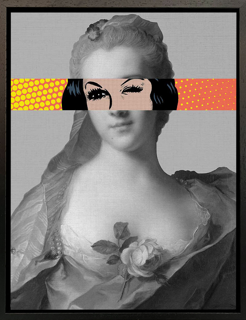 Mineheart Wall Art Pop Portrait Gentildonna Poster Gelb Orange
