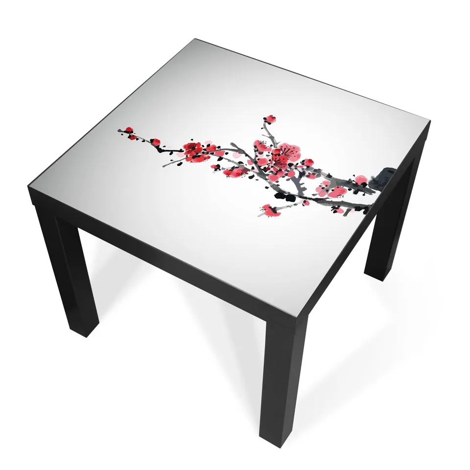 Banjado Möbelfolie Japanische Blüten 2 Tischfolie 55x55