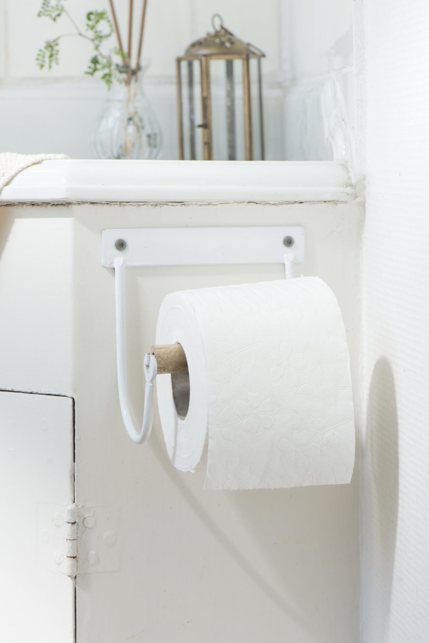 LS-LebenStil Möbel & Wohnen Altum Toilettenpapierhalter Weiß 14cm