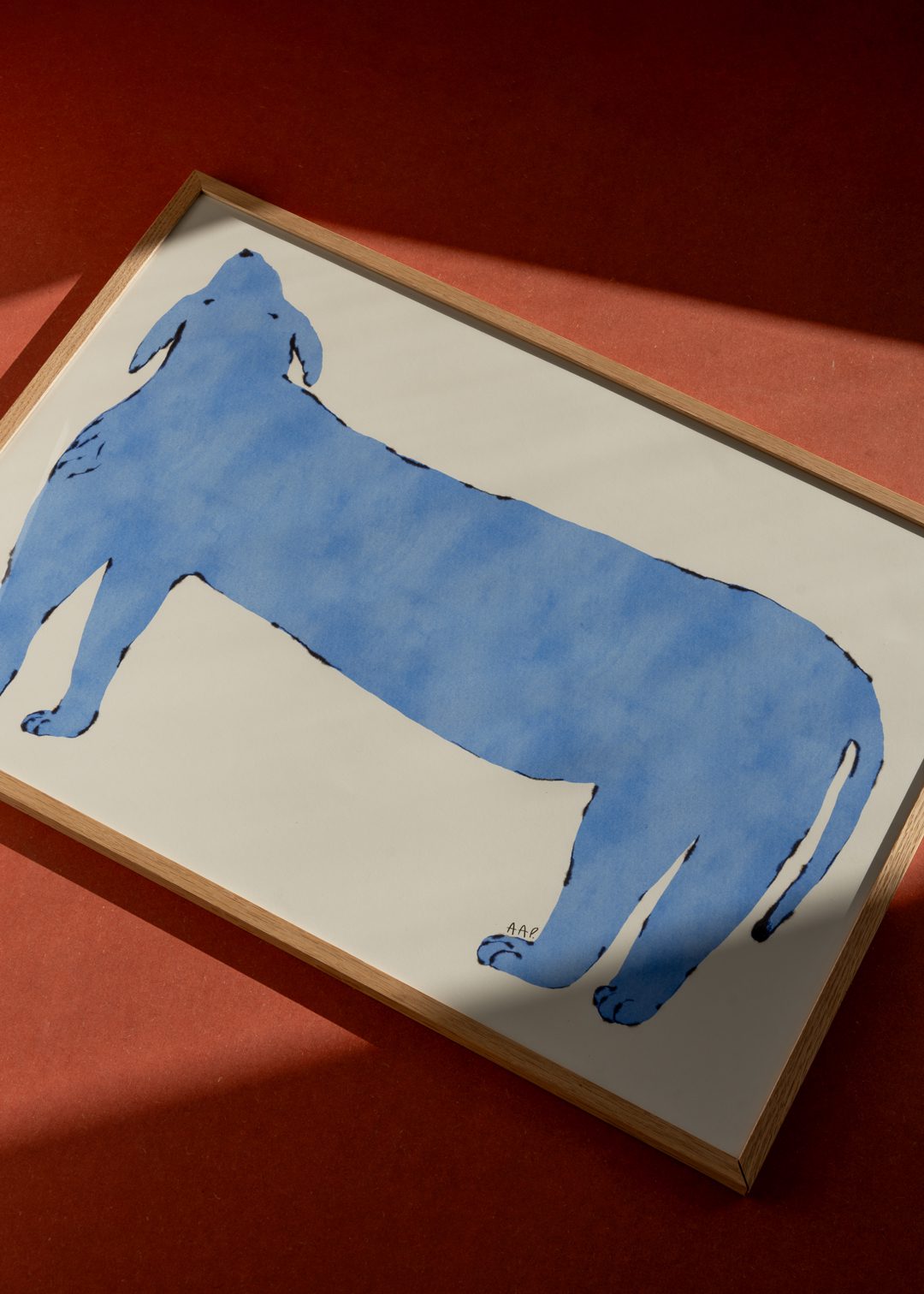 The Poster Club Friend Poster 30x40 cm Blau Tier
