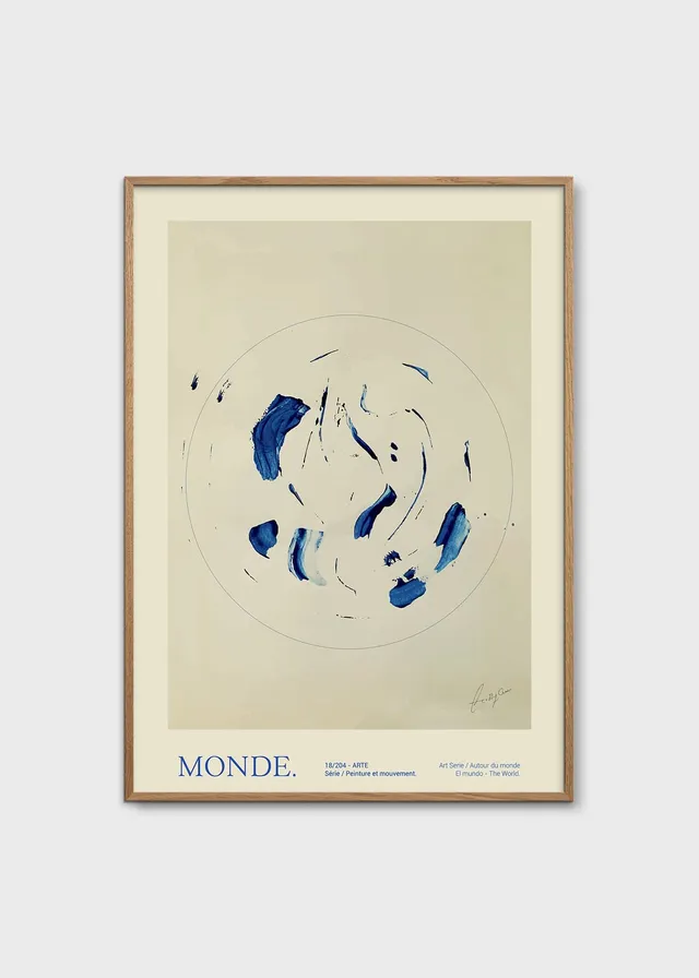 The Poster Club Art Prints Le Monde Poster A4 Beige Blau
