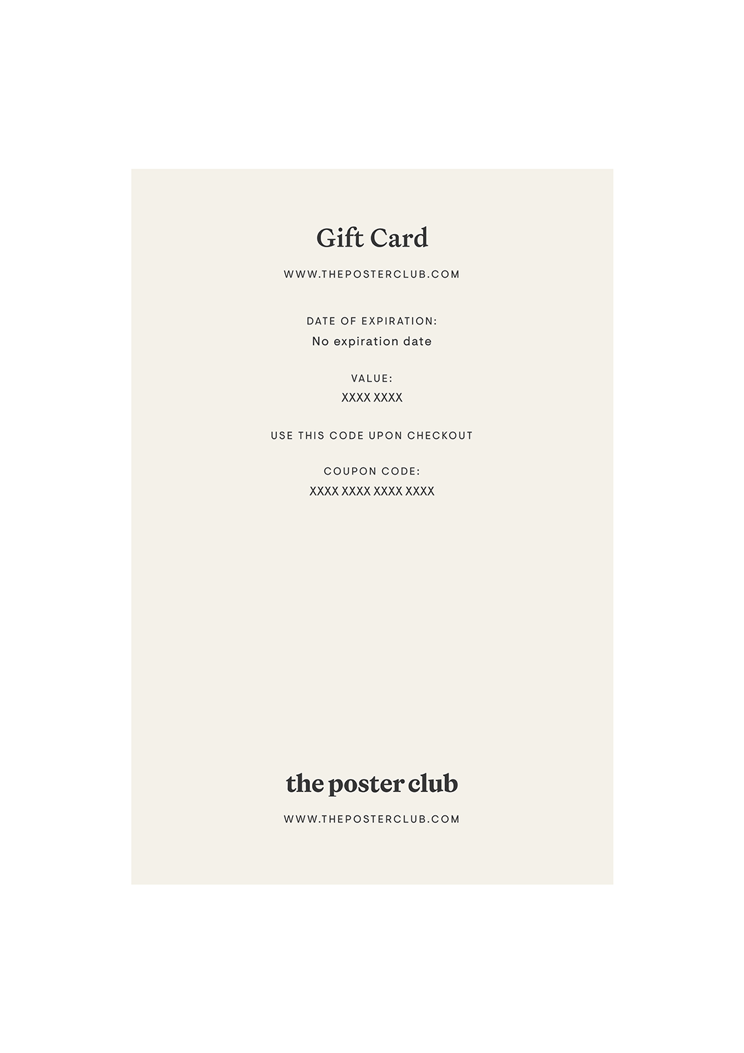 The Poster Club Art Prints Gift Card Geschenkkarte 25 Euro