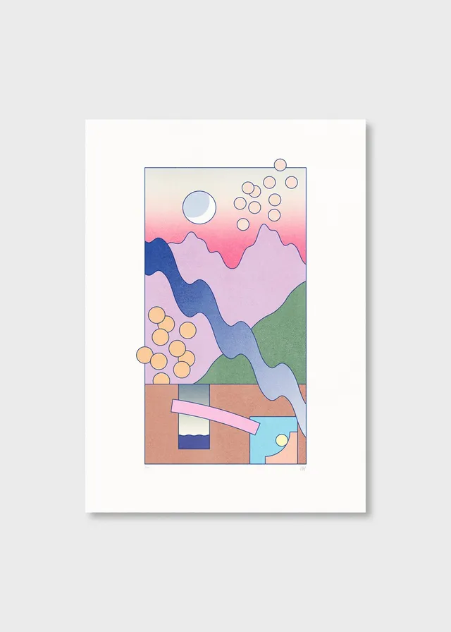 The Poster Club Art Prints Moon Valley Kunstdruck A3 limitiert
