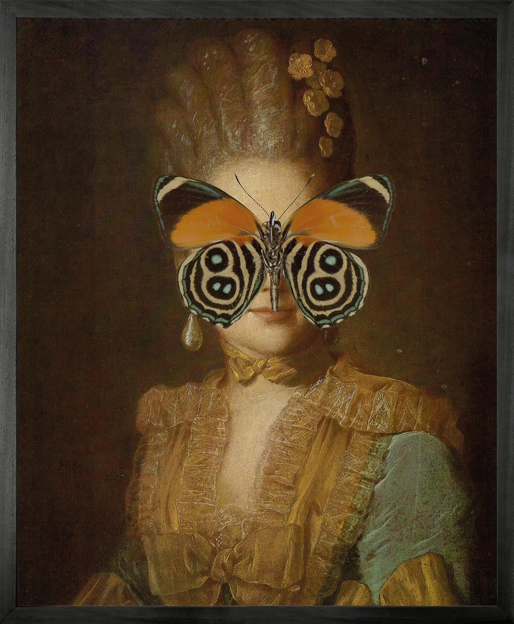 Mineheart Wall Art Butterfly Portrait Wandbild Orange 30x41cm