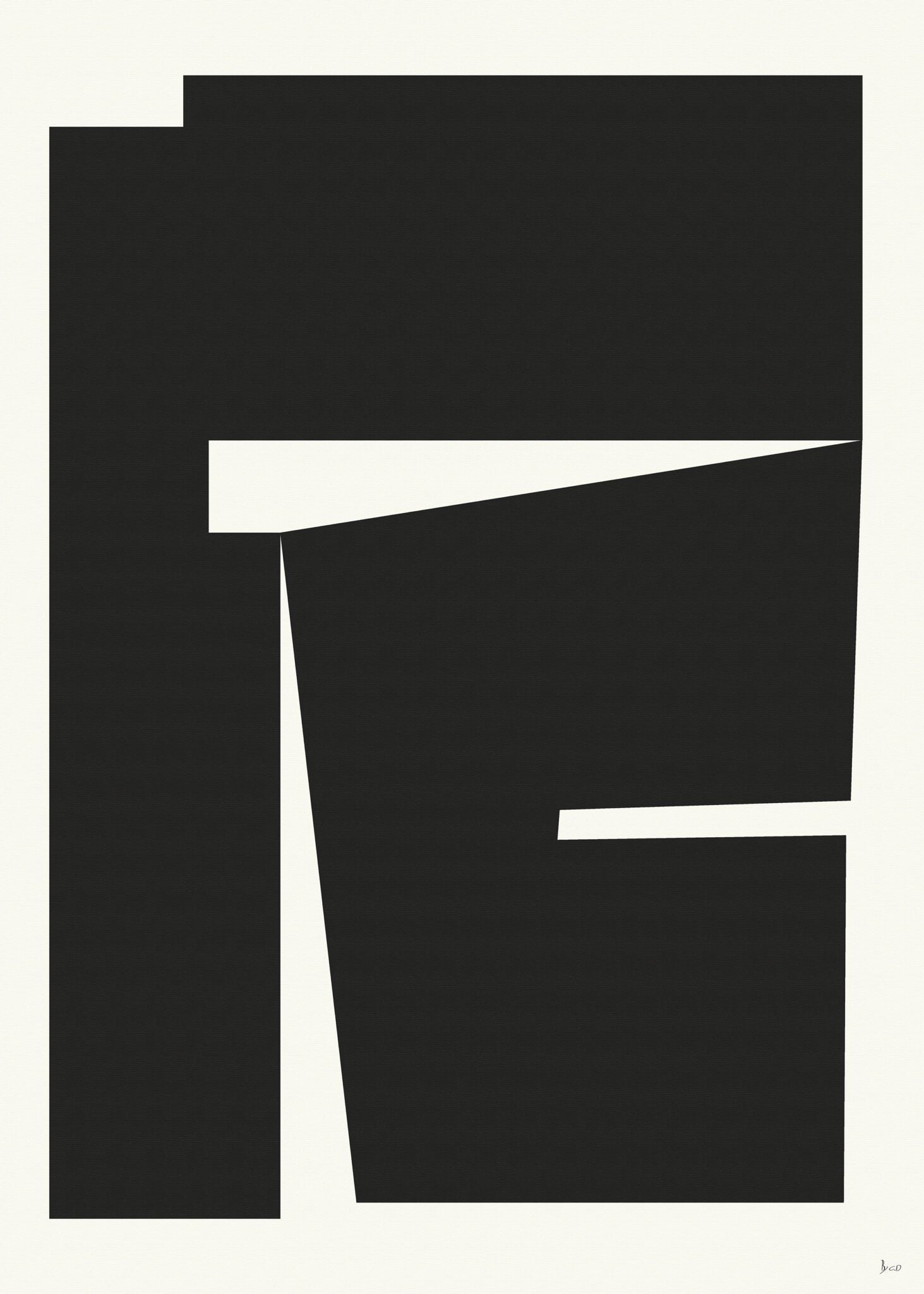 The Poster Club Composition 04 Poster 30x40 cm Beige Schwarz