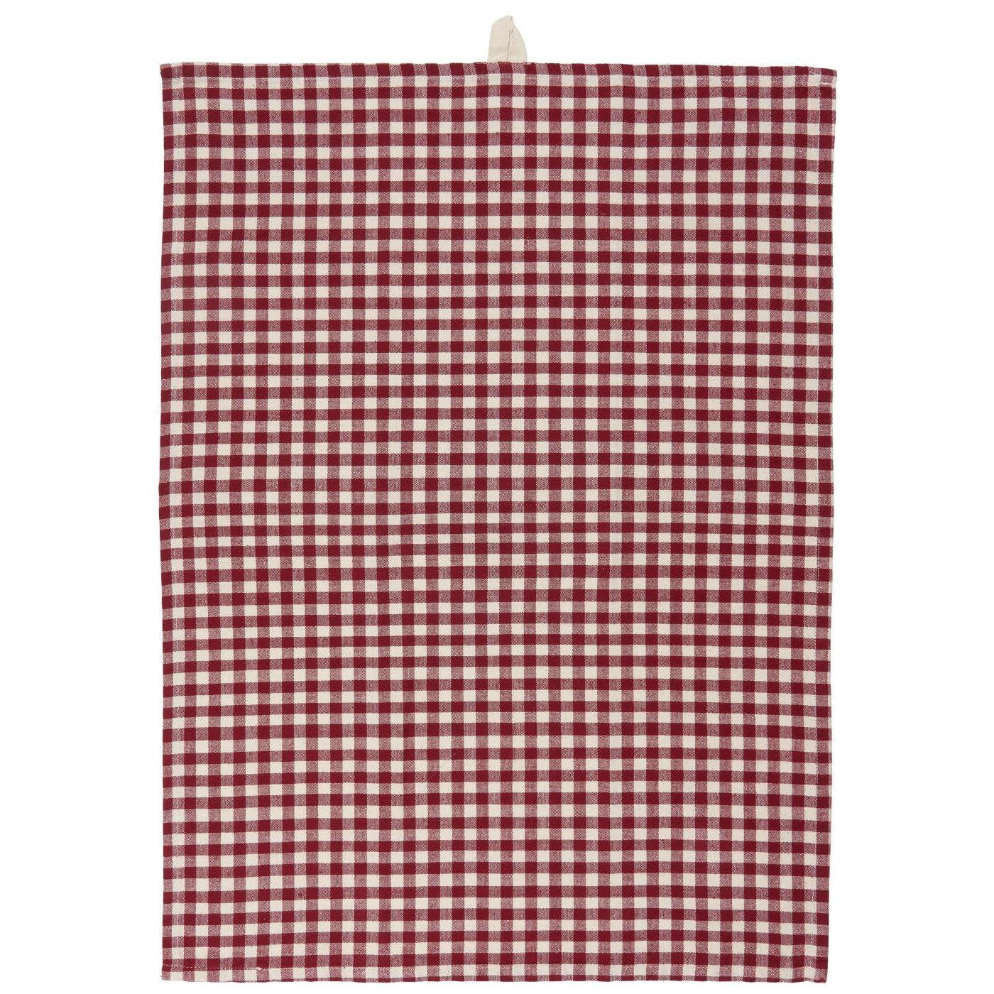 LS-LebenStil Küche & Haushalt Geschirrtuch Karo Rot 50x70 Baumwolle