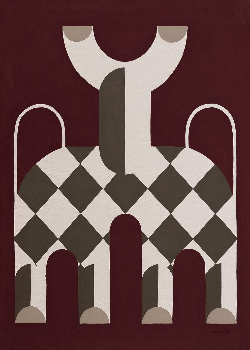 The Poster Club Art Prints Looking at You Poster A4 braun