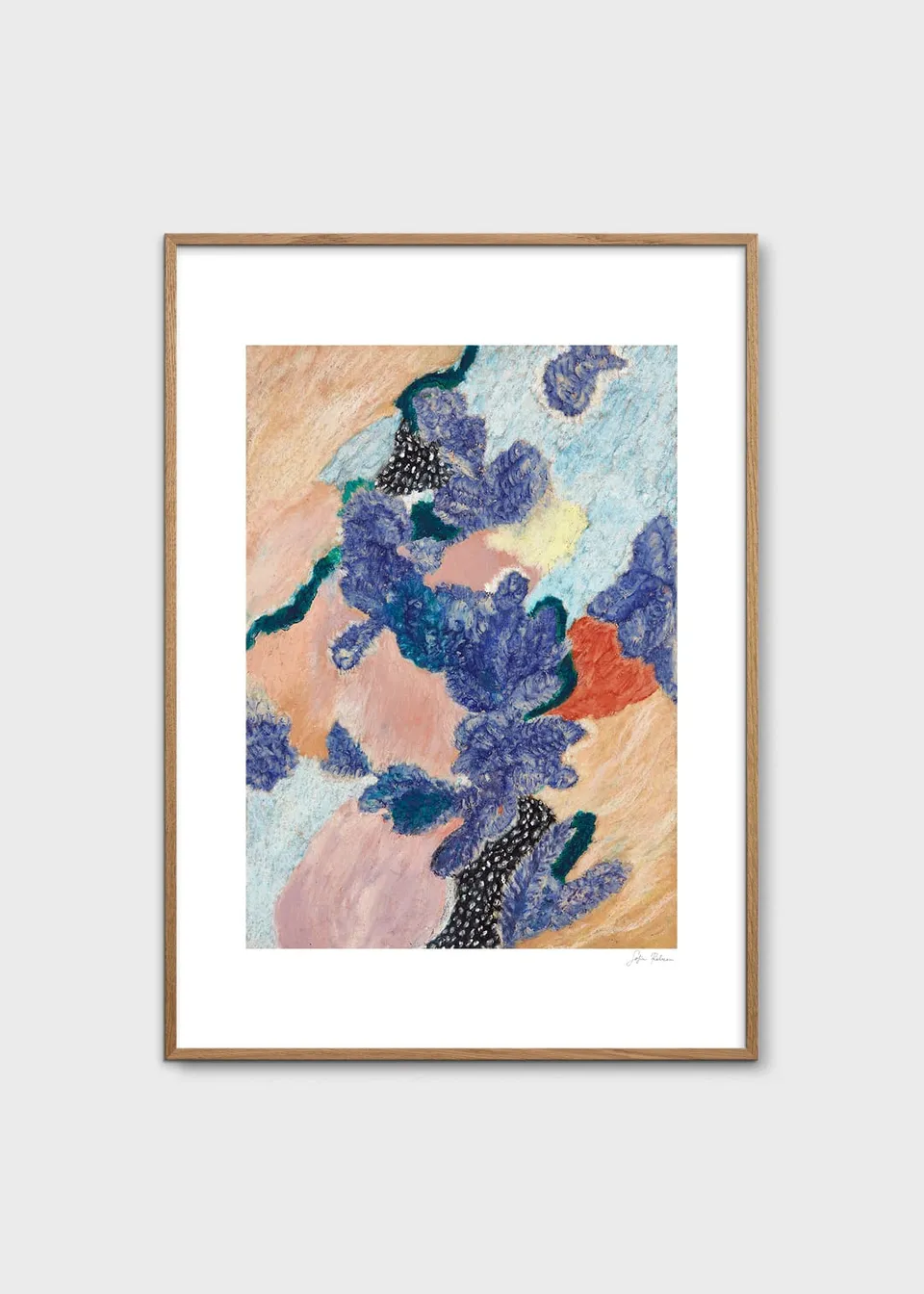 The Poster Club Umeko Poster 30x40 cm Blau Rosa