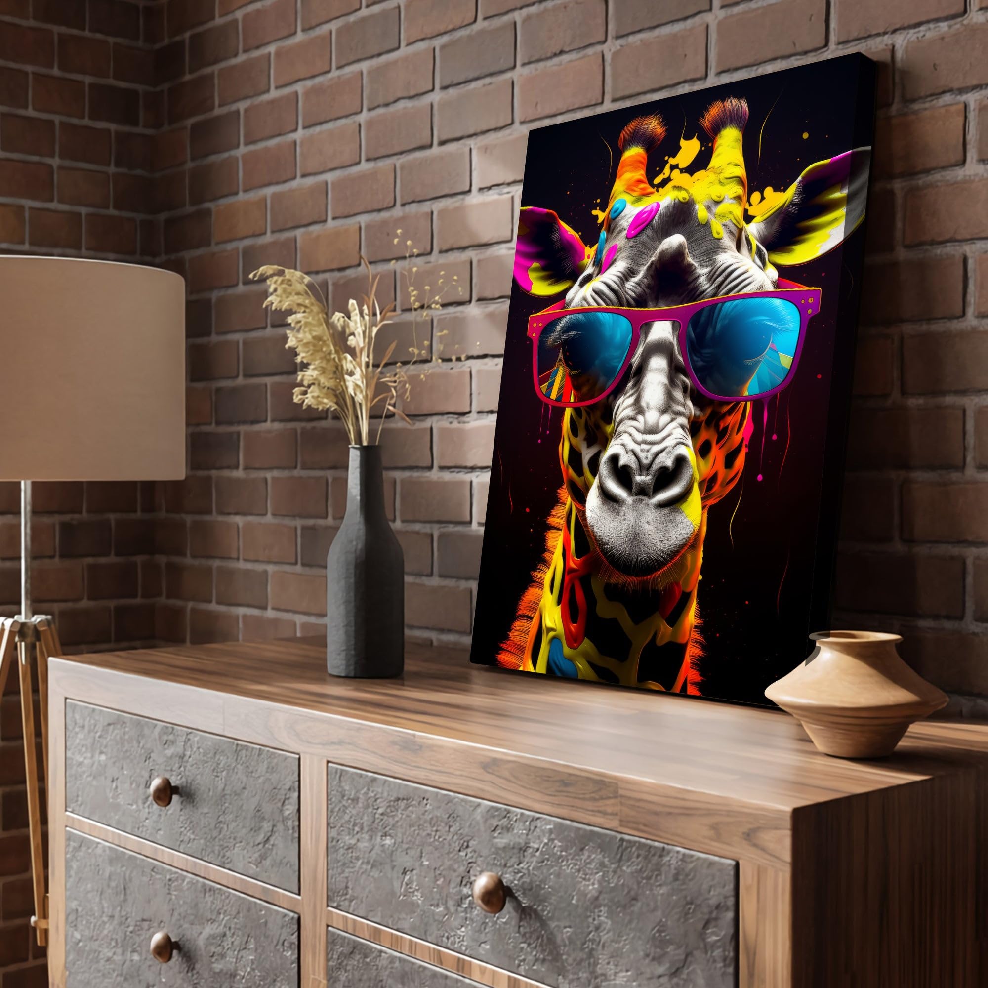 Hustling Sharks Wandbilder Giraffe Cool Wandbild 30x45 cm