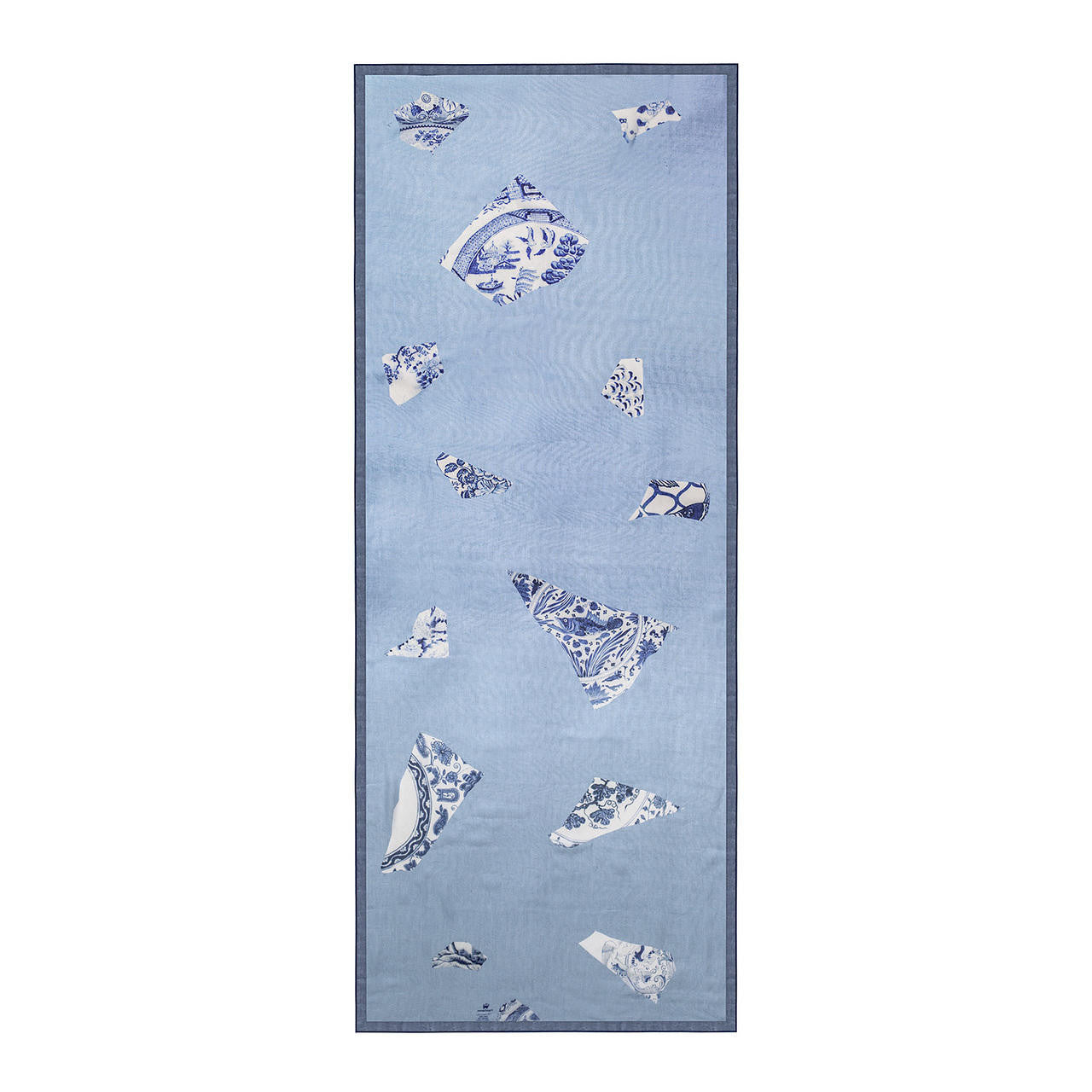 Mineheart Plate Fragment Schal 70x170 cm Hellblau Seide
