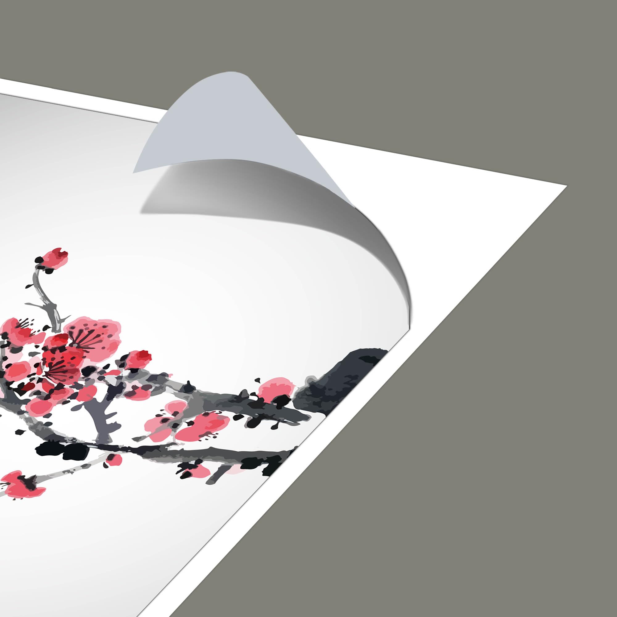 Banjado Möbelfolie Japanische Blüten 2 Tischfolie 55x55