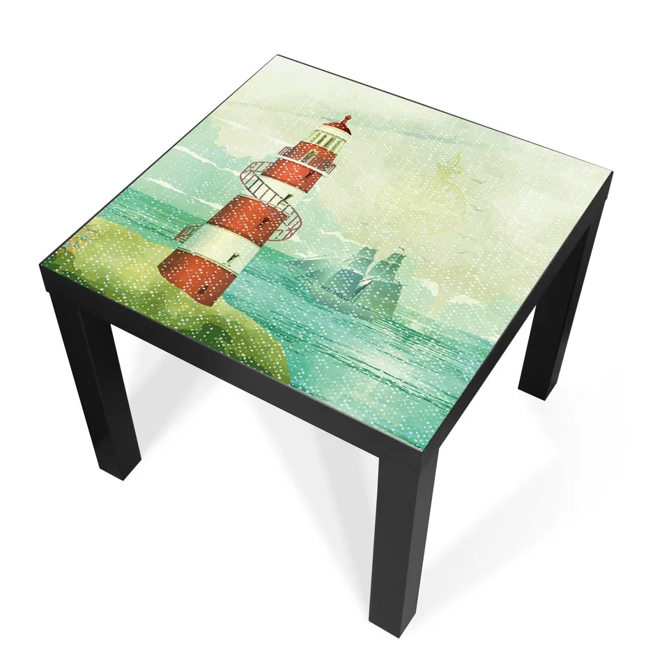 Banjado Möbelfolie Tischfolie Alter Leuchtturm 55x55 cm