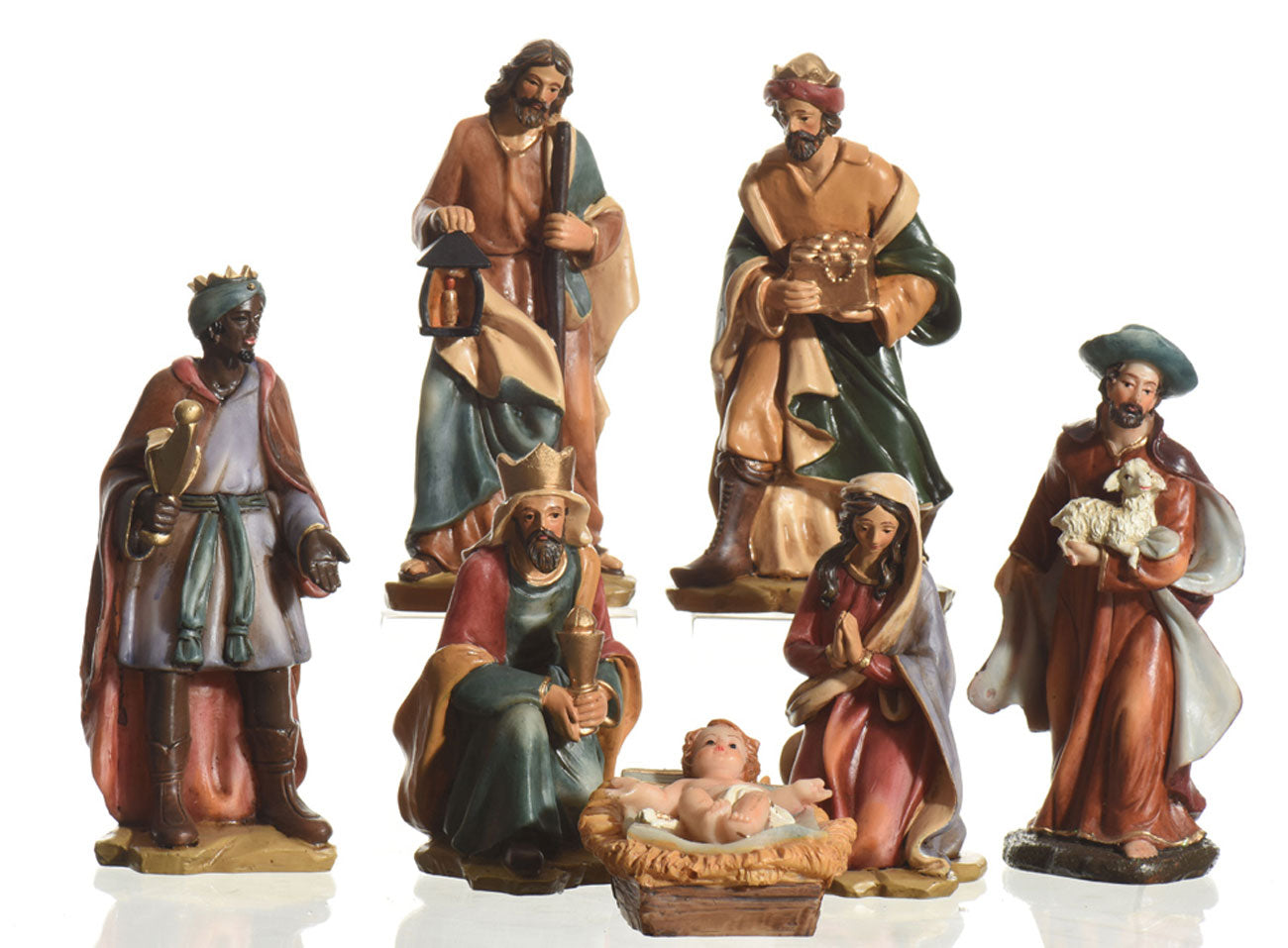 LS-LebenStil Krippenfiguren Set 7 Figuren 15cm Handbemalt