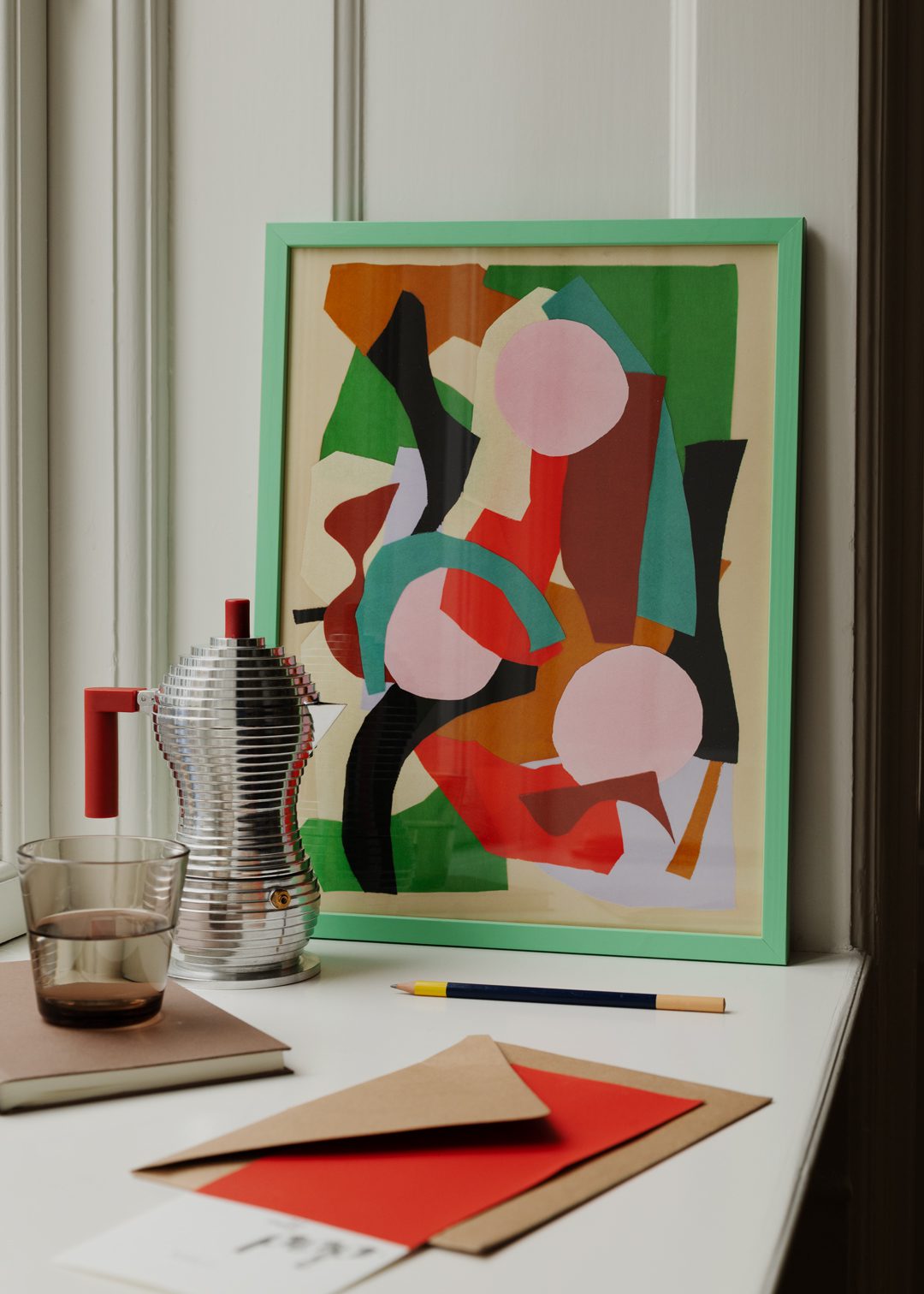 The Poster Club Mint Wood Frame Bilderrahmen A4 Holz grün