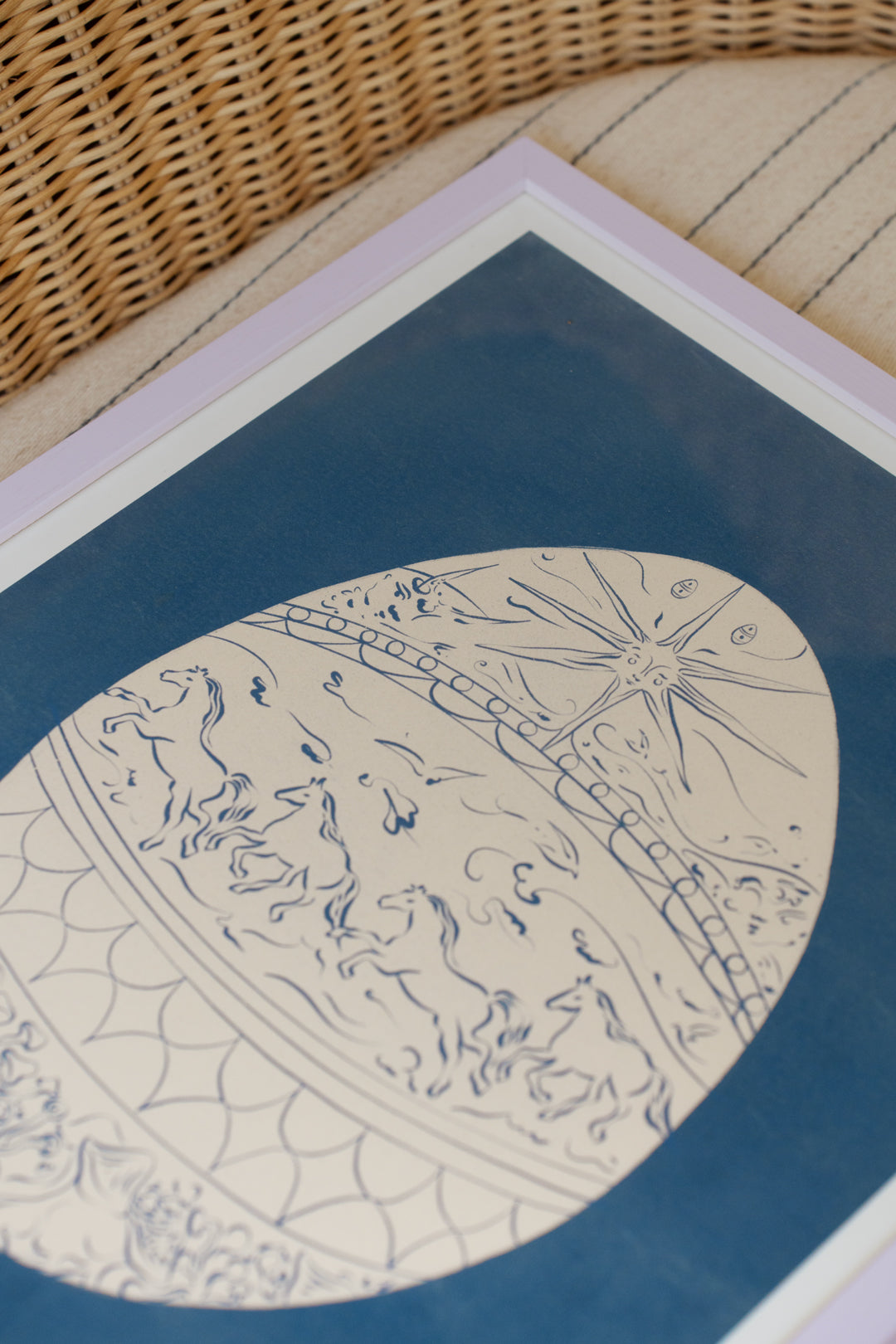The Poster Club Art Prints Echo of the Origin Poster 30x40 cm Blau