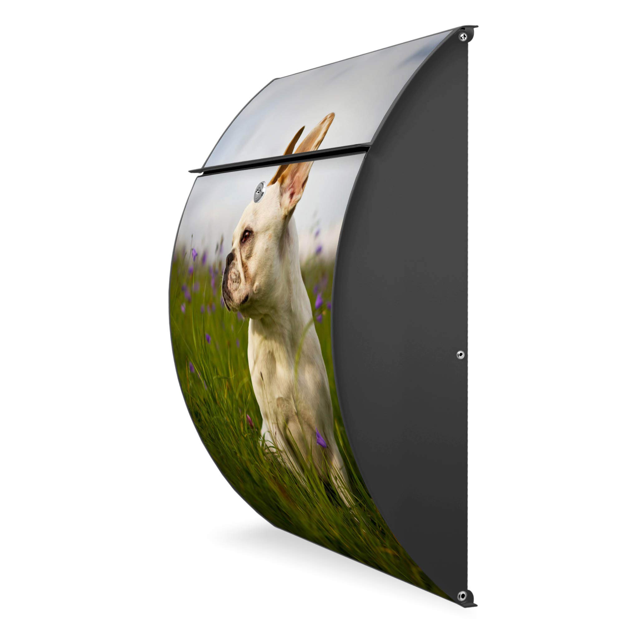 Banjado Riviera Briefkasten Anthrazit Bulldogge A4