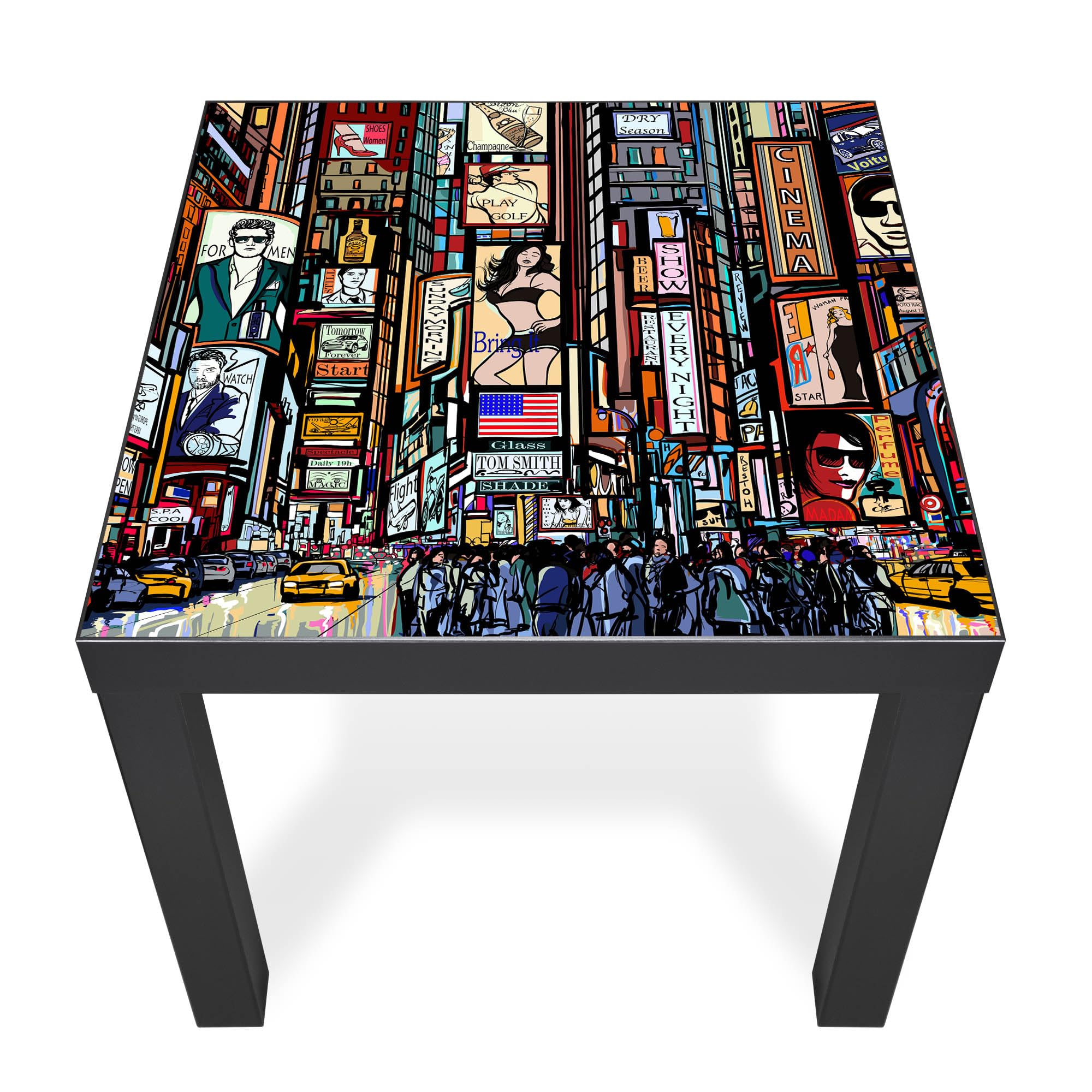 Banjado Möbelfolie New York Show Tischfolie 55x55 cm