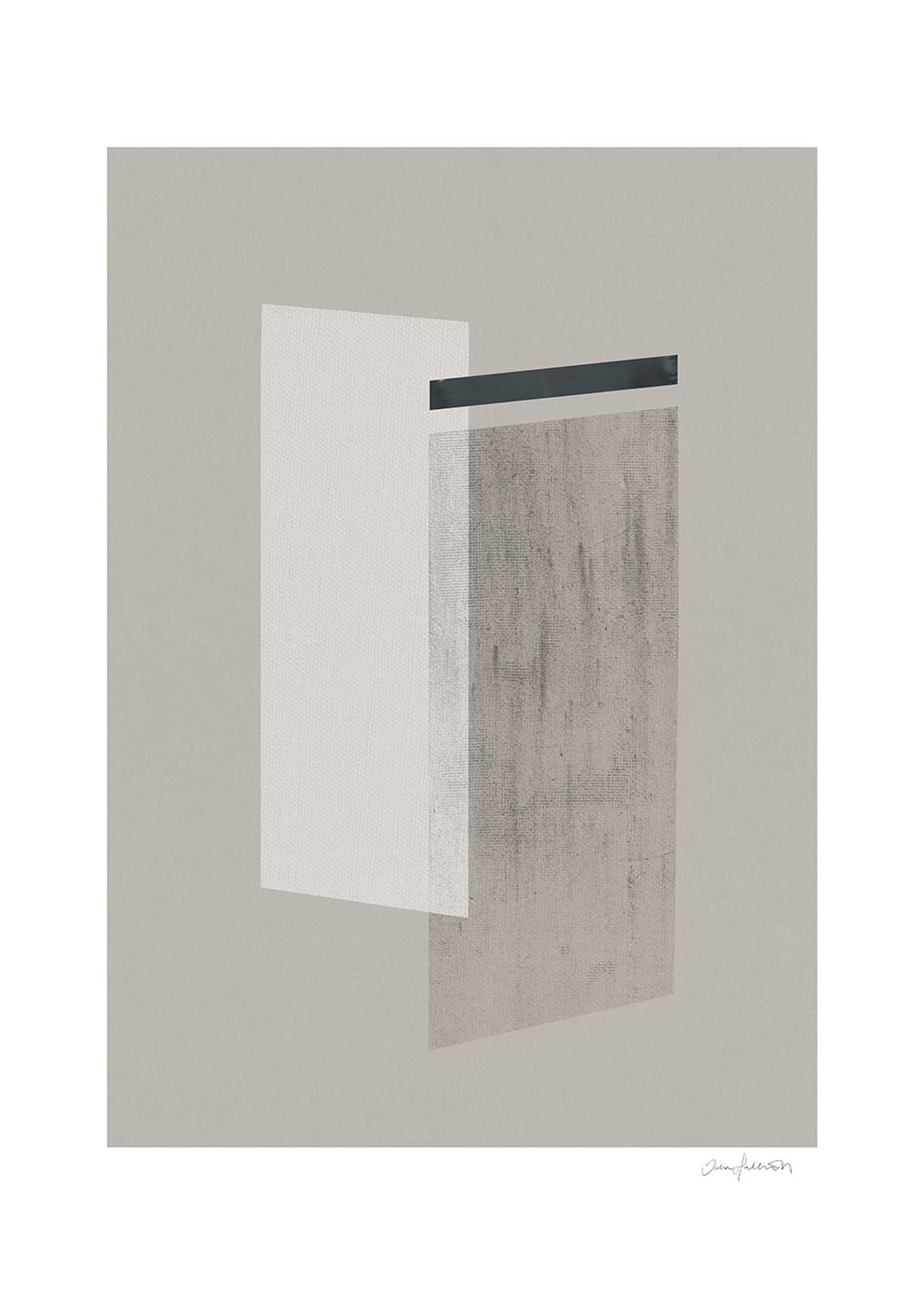 The Poster Club Louvre Poster 50x70 cm grau