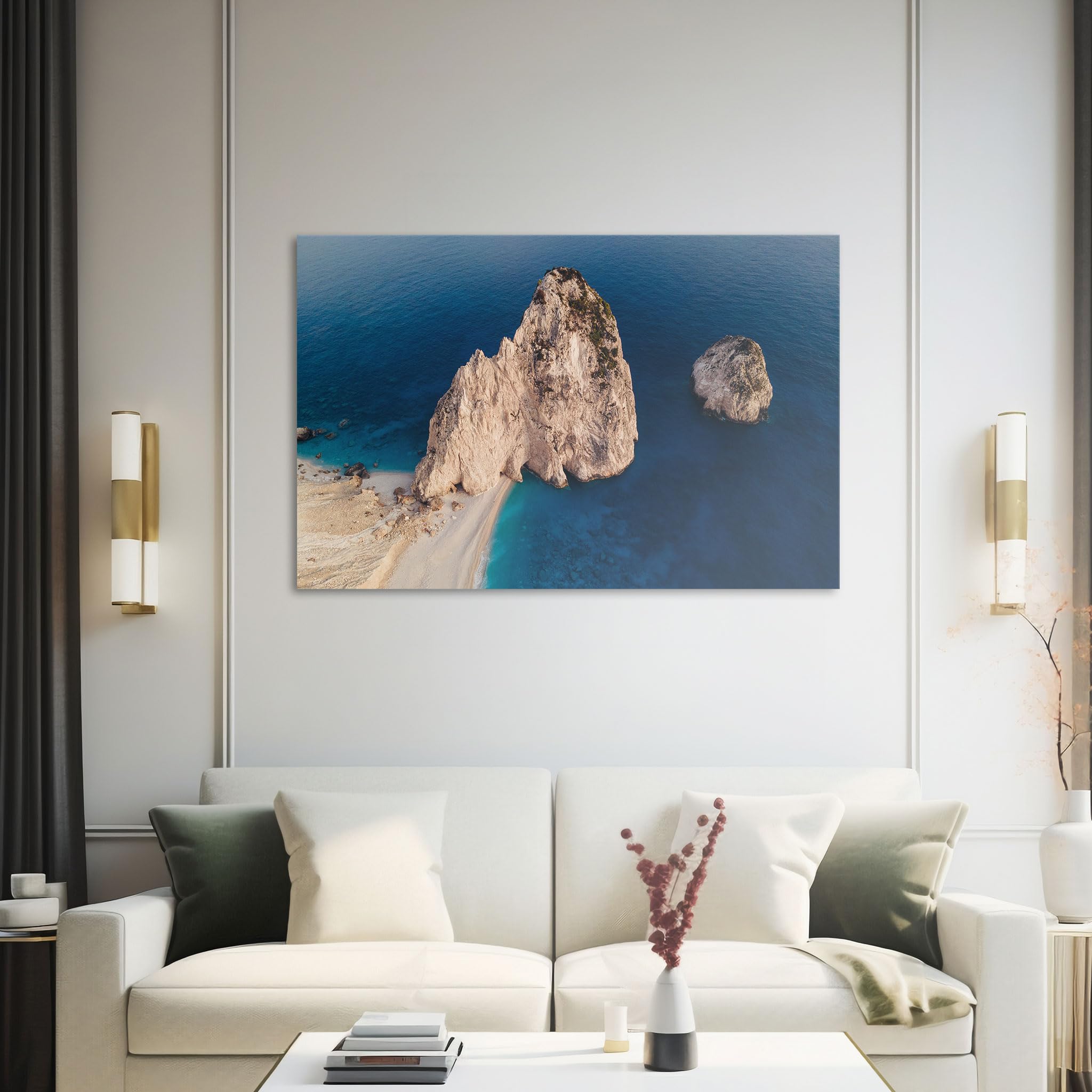Hustling Sharks Wandbilder Felsformation Strand Leinwandbild 30 x 40 cm