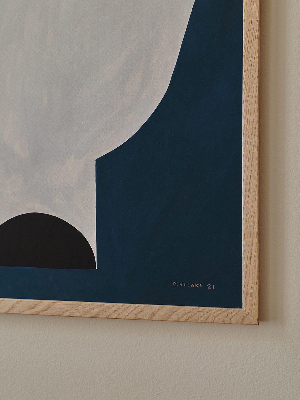 The Poster Club Three Openings Vase Poster 30x40 cm blau