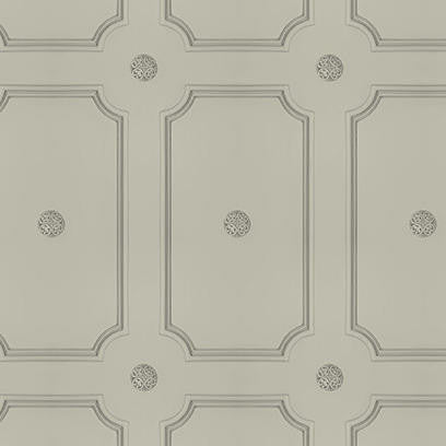 Mineheart Wallpaper French Grey Georgian Dot Tapete Grau Paneel