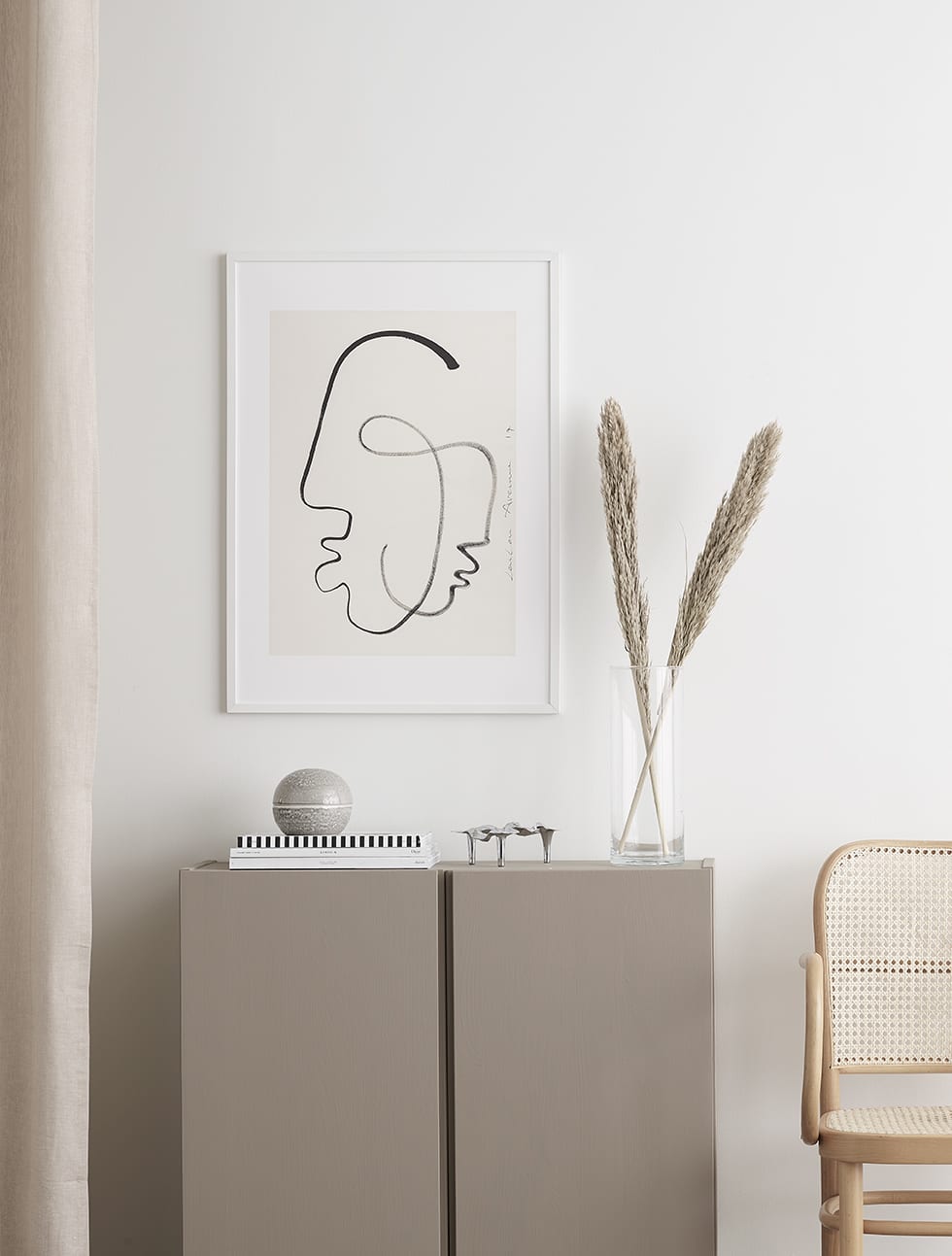 The Poster Club One Soul Poster A4 beige Line Art
