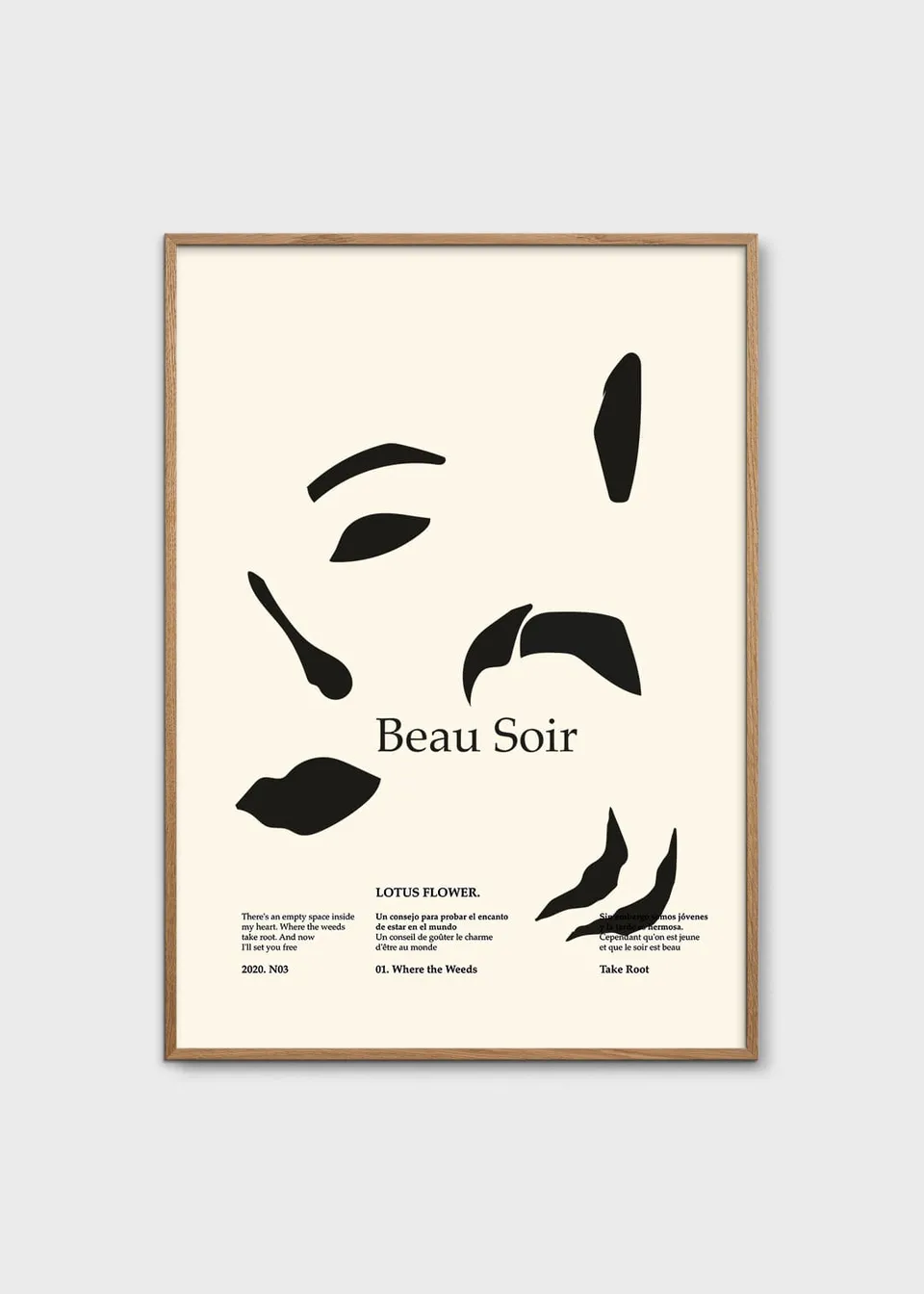 The Poster Club Art Prints Beau Soir Poster A4 beige