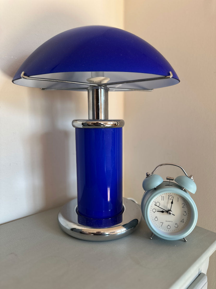 LS-LebenStil Uhren & Schmuck Vintage Glockenwecker Metall Blau 13cm
