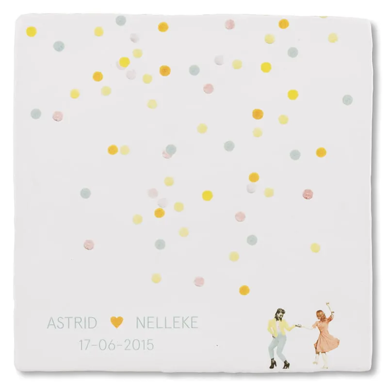 Storytiles Delft Blue Feest der Liefde Fliese 10x10 cm Hochzeit