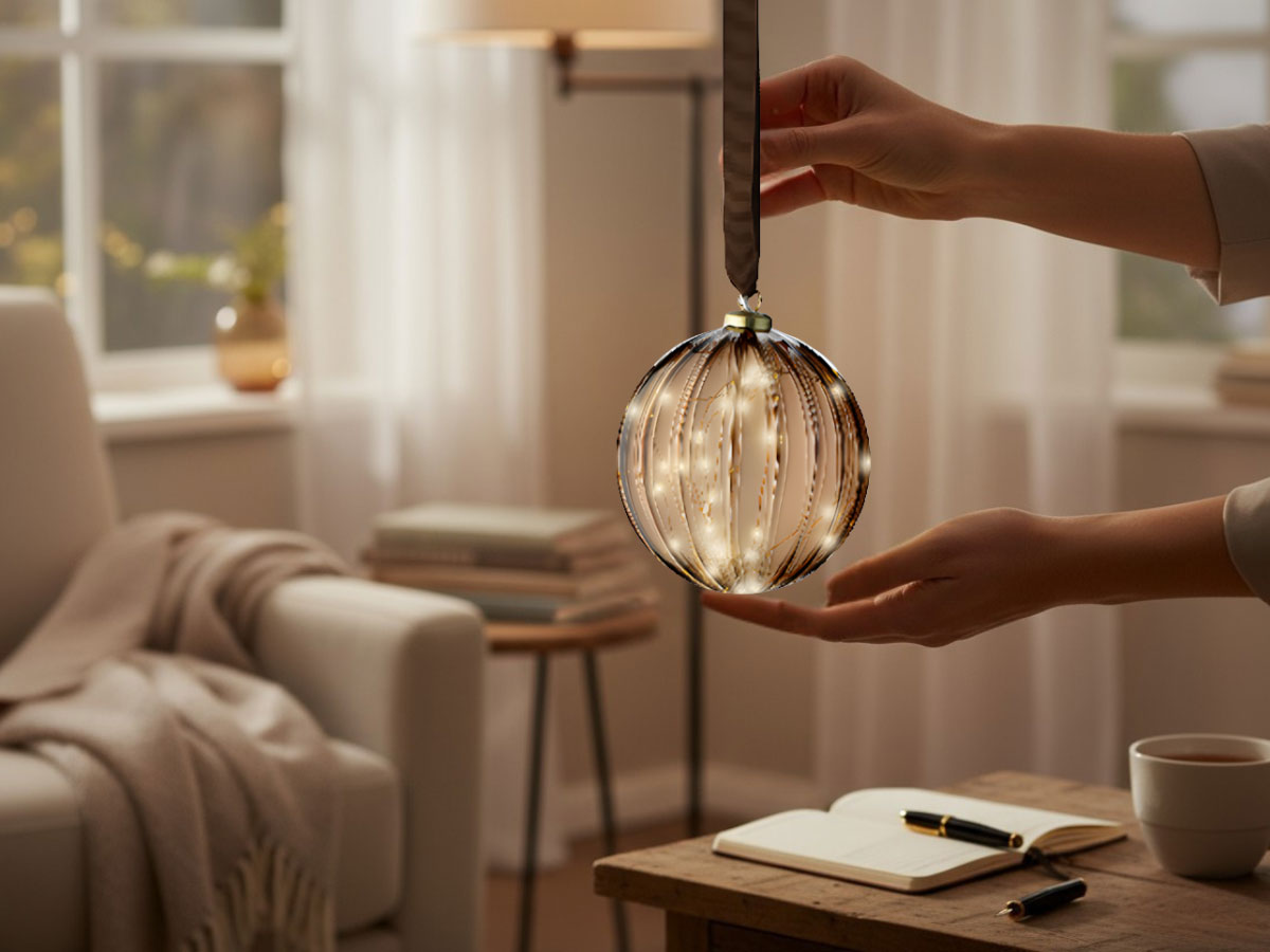 LS-LebenStil Möbel & Wohnen Kampen Lichtkugel 14 cm 30 LED
