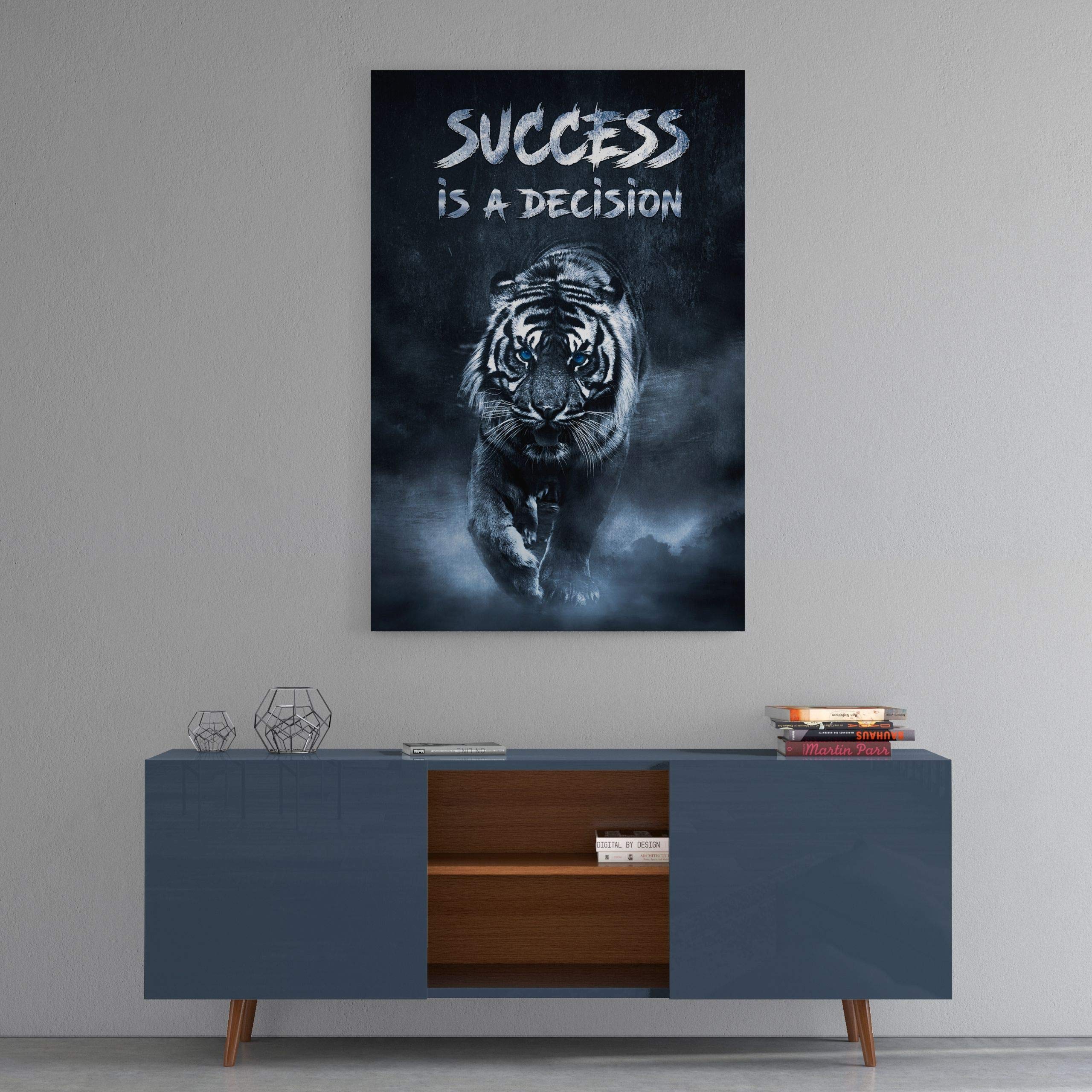 Hustling Sharks Success is a Decision Leinwandbild 30x45 cm