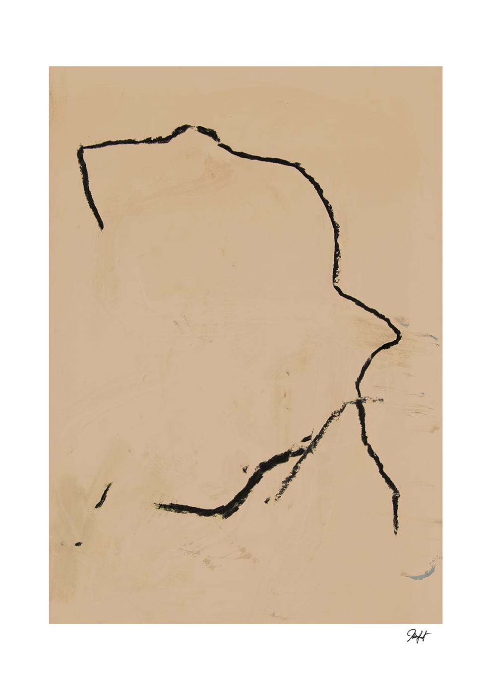 The Poster Club Contemplate Kunstdruck 30x40 cm Beige