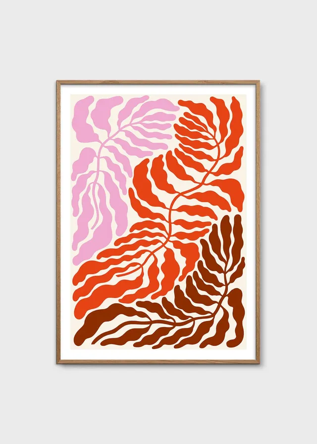 The Poster Club Triple 03 Kunstdruck 30x40 cm rosa