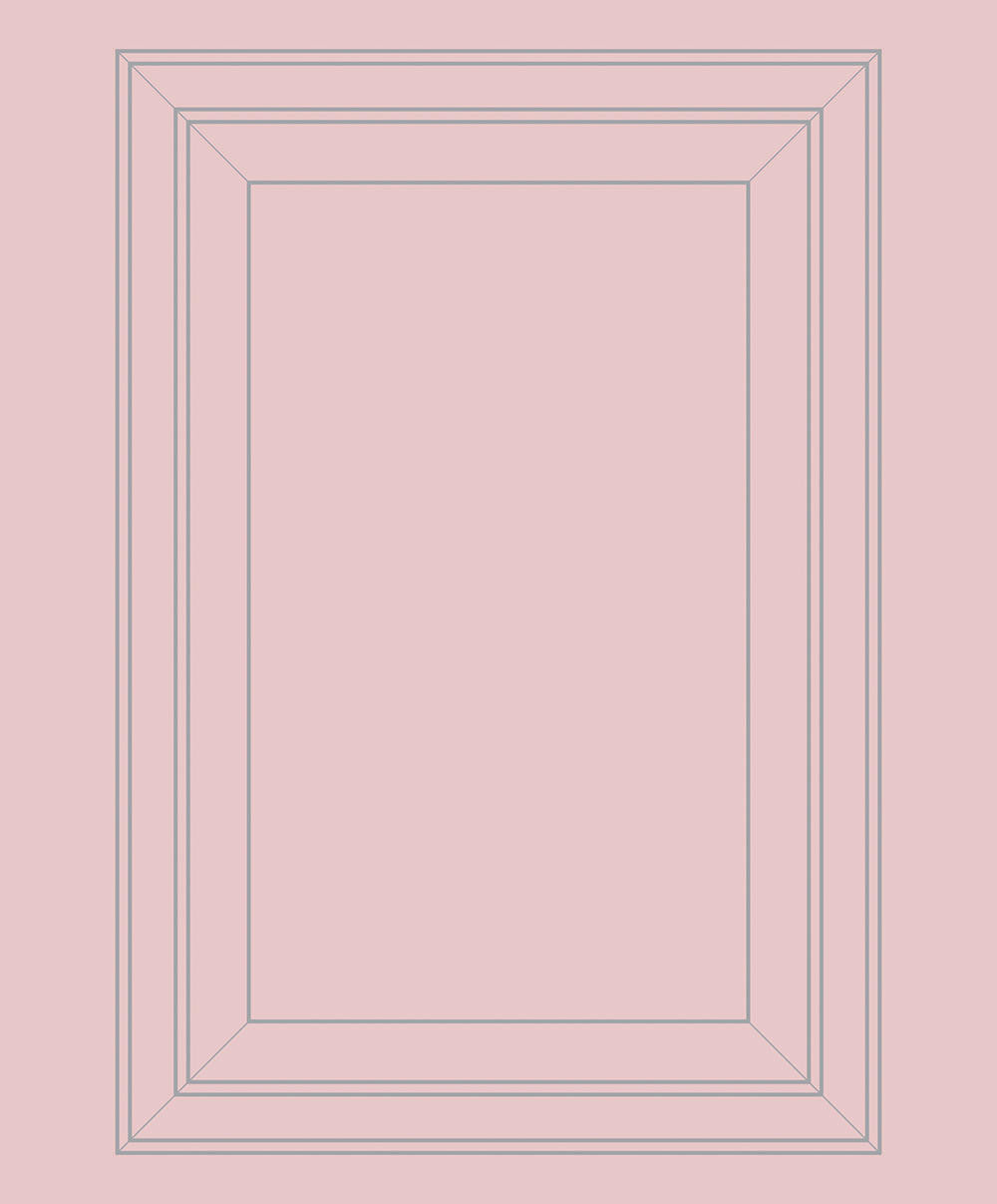 Mineheart Wallpaper Pink Grey Panel Outline Tapete Rosa Grau