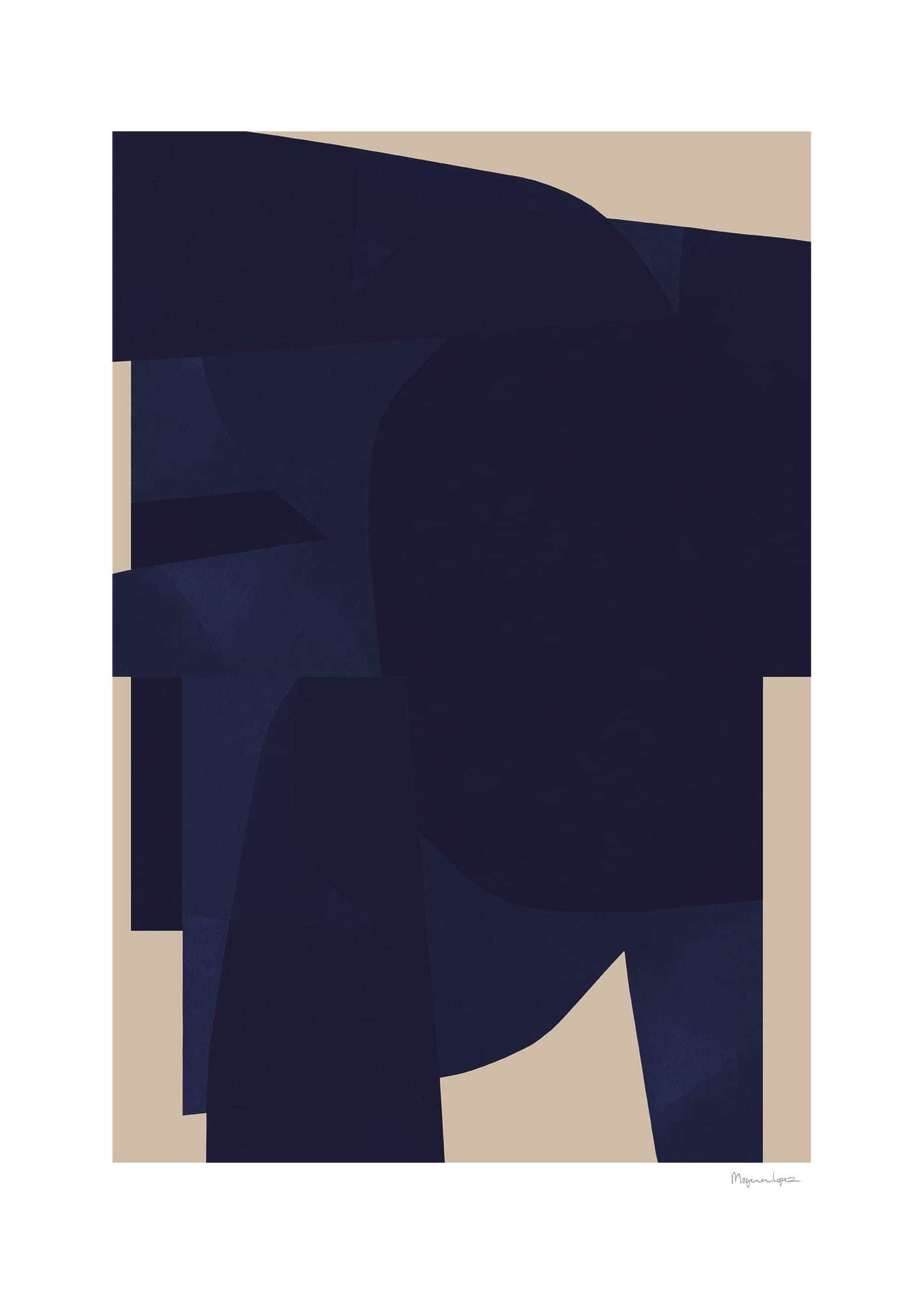 The Poster Club Art Prints Blue Poster 30x40 cm Beige Blau