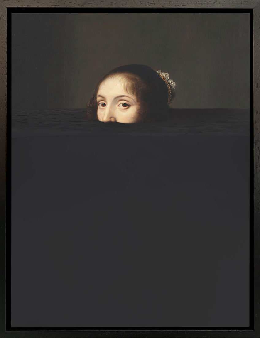 Mineheart Submerged 6 Black Lady Wandbild 30x41cm schwarz