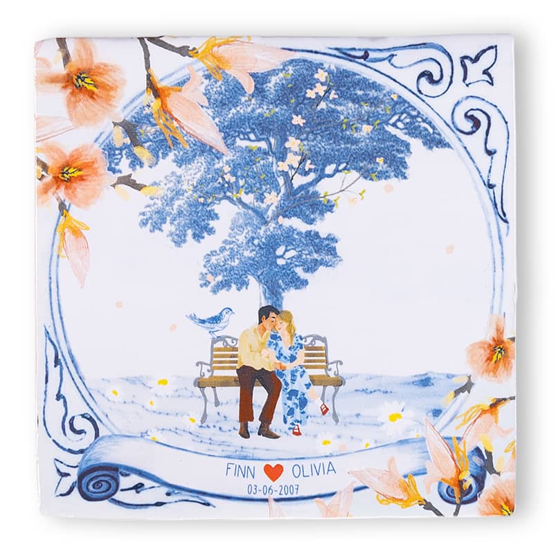 Storytiles Delft Blue Lente in de lucht Fliese 10x10 cm