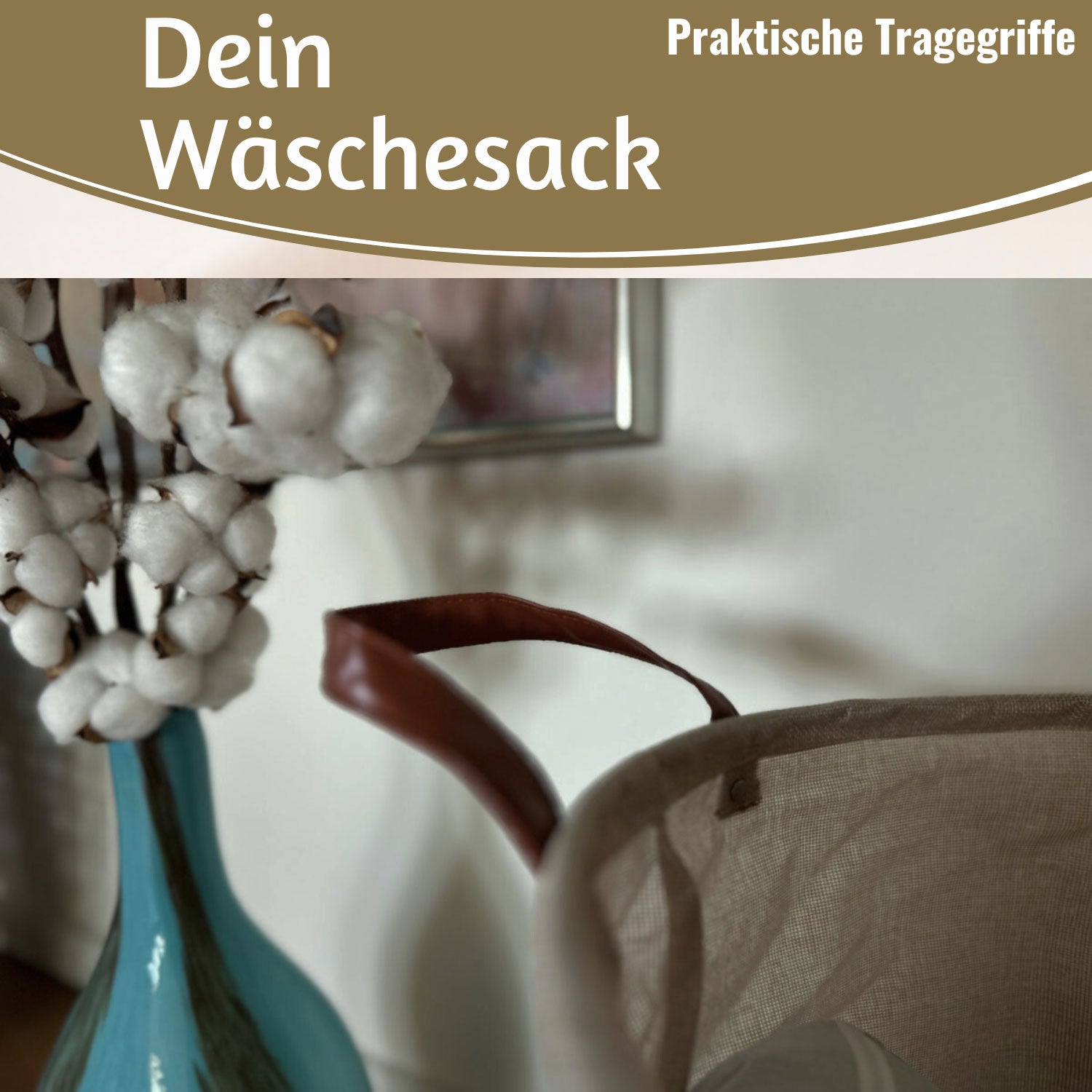 LS-LebenStil Möbel & Wohnen Vintage Home Wäschekorb 62L beige