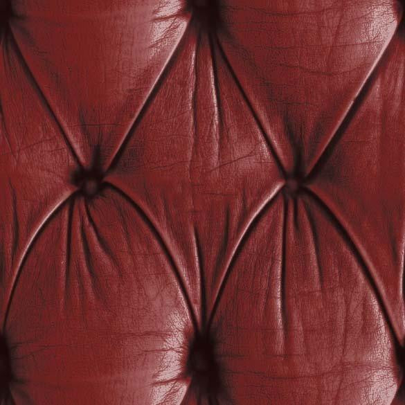 Mineheart Chesterfield Tapete Rot Leder-Optik Vinyl