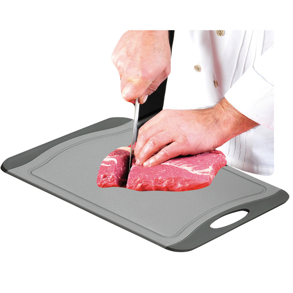 LS-LebenStil Küche & Haushalt Tranchierbrett 29cm Grau Schneidebrett
