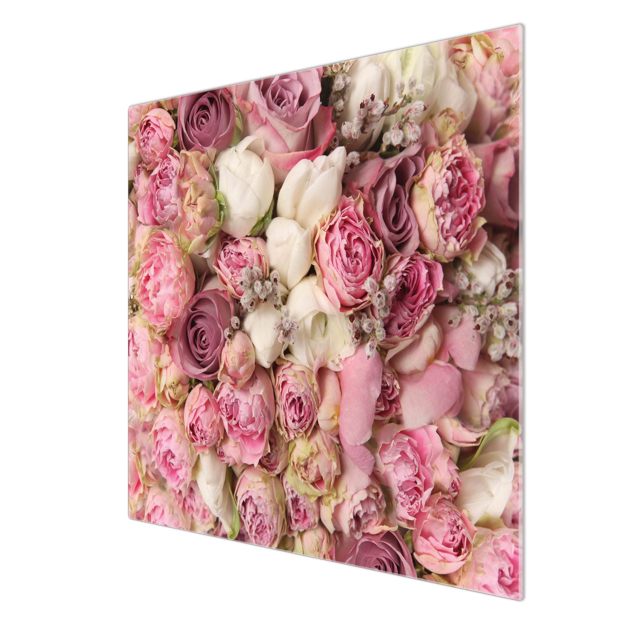 Banjado Herdabdeckplatten Strauss Rosen Glas 60x52 einteilig